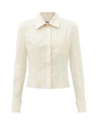 Jacquemus - Pina Panelled Wool-blend Crepe Shirt - Womens - Ivory