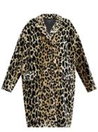Matchesfashion.com Giambattista Valli - Leopard-jacquard Single-breasted Velvet Coat - Womens - Beige Multi