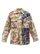 Matchesfashion.com Myar - Camouflage & Hibiscus-print Cotton-blend Shirt - Womens - Green Multi