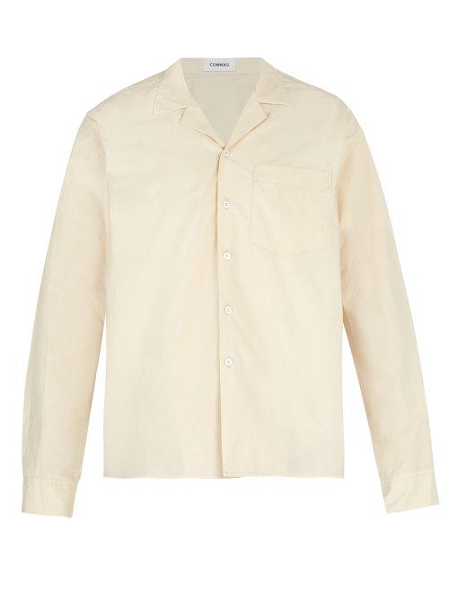 Matchesfashion.com Commas - Long Sleeve Camp Collar Shirt - Mens - Beige