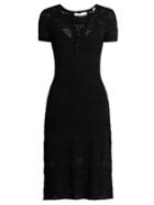 A.l.c. Trevi V-neck Eyelet-knit Dress