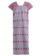 Matchesfashion.com Pippa Holt - No.17 Embroidered Cotton Kaftan - Womens - Purple Stripe