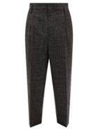 Raey - Exaggerated Tapered-leg Wool-blend Trouser - Mens - Charcoal