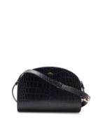 Matchesfashion.com A.p.c. - Half Moon Crocodile-effect Leather Cross-body Bag - Womens - Navy