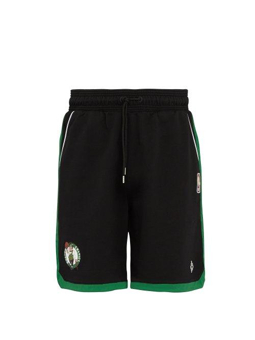 Matchesfashion.com Marcelo Burlon - Black Boston Celtics Basketball Shorts - Mens - Black Green