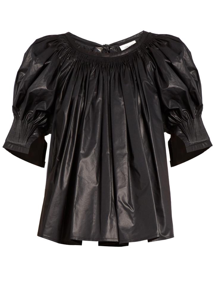 Lemaire Tie-neck Coated-cotton Blouse