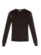 Saint Laurent Zip-detail Jersey Sweatshirt