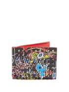 Matchesfashion.com Christian Louboutin - Clipsos Spike Embellished Leather Wallet - Mens - Black Multi