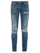 Matchesfashion.com Amiri - Extreme Distress Slim Leg Jeans - Mens - Blue