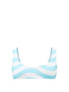 Matchesfashion.com Solid & Striped - The Elle Reversible Recycled-fibre Bikini Top - Womens - Blue