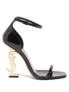 Saint Laurent - Opyum 110 Leather Sandals - Womens - Black