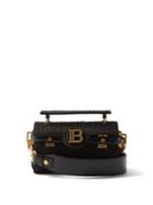 Balmain - B-buzz Mini Logo-jacquard Cross-body Bag - Womens - Black