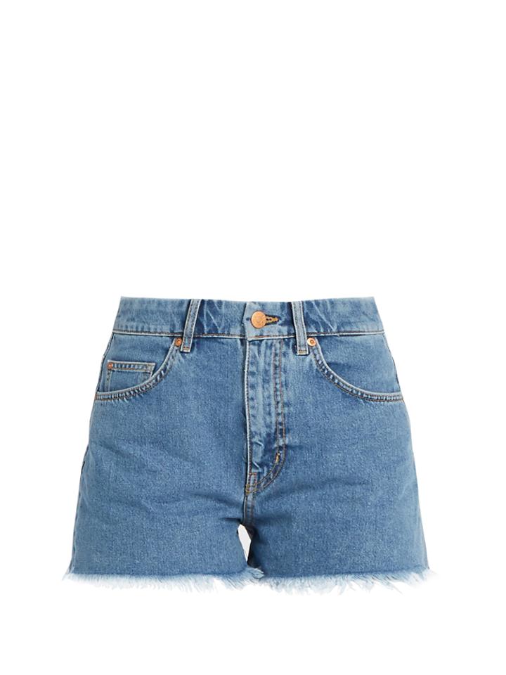 M.i.h Jeans Halsy Raw-hem Mid-rise Denim Shorts
