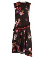 Preen Line Cassia Pansy-print And Striped Crepe Dress