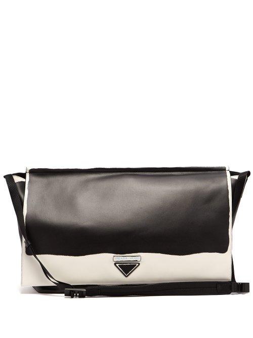 Matchesfashion.com Prada - Hand Painted Leather Cross Body Bag - Mens - Black Multi