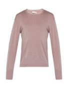 Matchesfashion.com Officine Gnrale - Nina Wool And Silk Blend Sweater - Mens - Purple