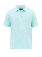 Matchesfashion.com Vilebrequin - Turtle Embroidered Cotton Piqu Polo Shirt - Mens - Blue