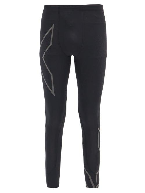 Matchesfashion.com 2xu - Reflective-logo Compression Running Leggings - Mens - Black