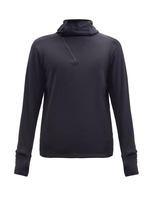 Matchesfashion.com District Vision - Johannes Jersey Mid-layer Hooded Sweatshirt - Mens - Black