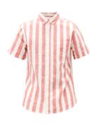 Matchesfashion.com Onia - Jack Striped Linen-blend Poplin Shirt - Mens - Red Multi