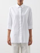 The Row - Elada Cotton-poplin Shirt - Womens - White