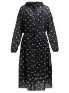 Matchesfashion.com Araks - Uppsala Polka Dot Cotton Shirtdress - Womens - Black Multi