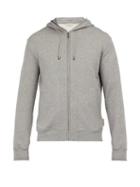 Matchesfashion.com Zimmerli - Stretch Cotton Melange Hooded Sweatshirt - Mens - Grey