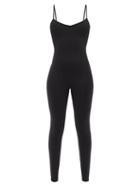 Live The Process - Corset V-neck Jumpsuit - Womens - Black
