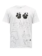 Mens Rtw Loewe - Pansy-collage Print Cotton-jersey T-shirt - Mens - White