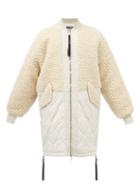 Holden - Longline Wool-blend And Padded-shell Bomber Jacket - Womens - Ivory