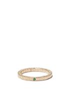 Azlee - Petit Emerald & 18kt Gold Ring - Womens - Green Gold