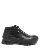 Jil Sander - Vibram-sole Leather Hiking Boots - Mens - Black