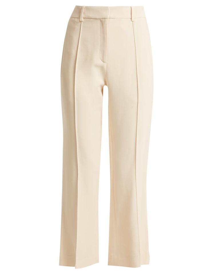 Khaite Marianne Kick-flare Cropped Trousers