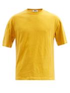 Matchesfashion.com Ymc - Triple Organic-cotton Jersey T-shirt - Mens - Yellow