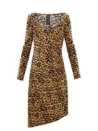 Matchesfashion.com Norma Kamali - Sweetheart-neck Leopard-print Jersey Dress - Womens - Leopard