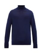 Matchesfashion.com Jil Sander - Wool Roll Neck Sweater - Mens - Navy
