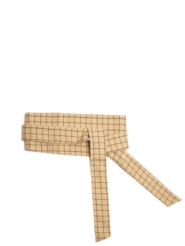 A.w.a.k.e. Checked Cotton Wraparound Belt