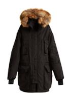 Vetements Bro Fur-trimmed Hooded Double-layer Canvas Parka