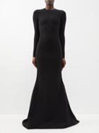 Balenciaga - Mermaid-hem Jersey Gown - Womens - Black