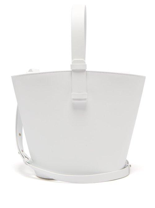 Matchesfashion.com Nico Giani - Nelia Large Top Handle Leather Bucket Bag - Womens - White