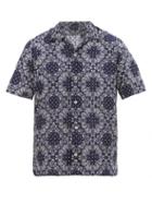 Matchesfashion.com The Gigi - Utah Paisley-print Cotton-poplin Shirt - Mens - Navy White