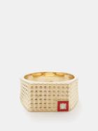 Yvonne Leon - Diamond, Enamel & 9kt Gold Ring - Womens - Gold Multi