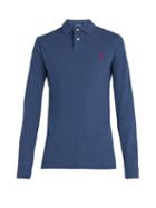 Matchesfashion.com Polo Ralph Lauren - Long Sleeved Cotton Piqu Polo Shirt - Mens - Navy