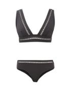 Matchesfashion.com Zimmermann - Bonita Ladder Cut-out Bikini - Womens - Black