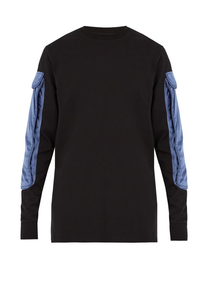 Cottweiler Contrast-pocket Long-sleeved Cotton T-shirt