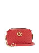 Matchesfashion.com Gucci - Gg Marmont Mini Quilted Leather Cross Body Bag - Womens - Red