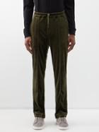 Tom Ford - Drawstring-waist Velvet Track Pants - Mens - Dark Green