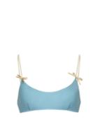 Matchesfashion.com Roxana Salehoun - Bikini Top - Womens - Light Blue