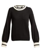 Matchesfashion.com Moncler - Wool And Cashmere Blend Sweater - Womens - Black