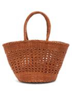 Dragon Diffusion Market Cannage Woven-leather Basket Bag